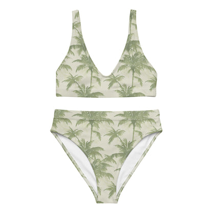 High-Waisted Bikini - Palm Dreams