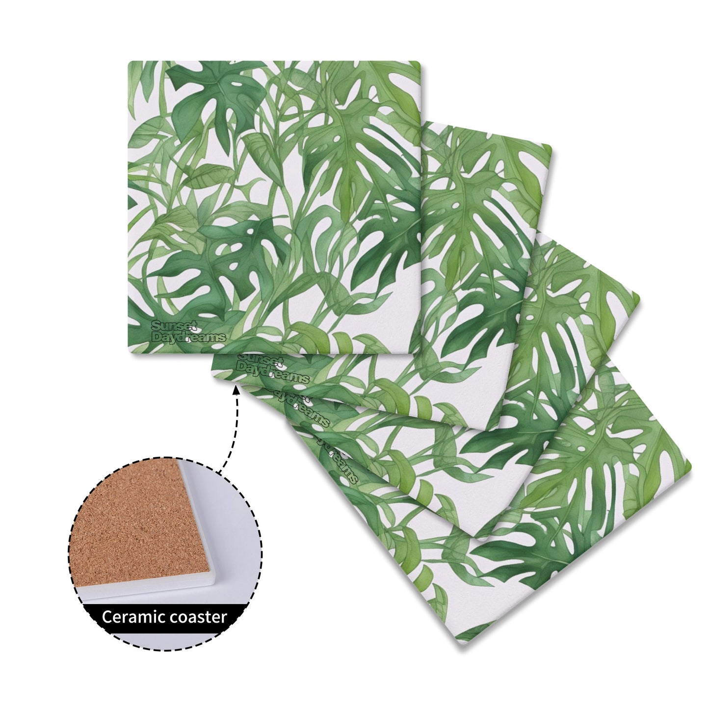 Square Ceramic Coasters (Set of 4)